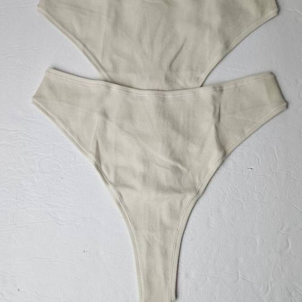 2 PAIR SKIMS COTTON‎ RIBBED PANTY NWT